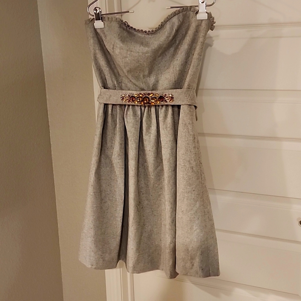 Banana Republic Wool Strapless Dress 12